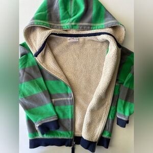 Faux-shearling hoodie